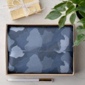Blaues Camouflage-Muster Seidenpapier (Geschenk)