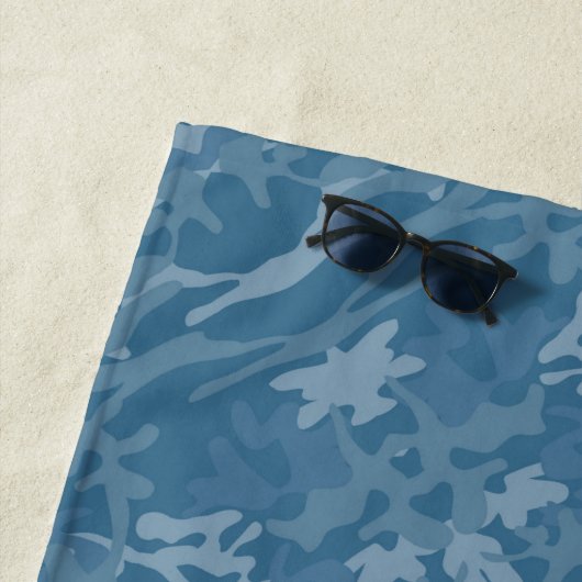 Blaues Camouflage-Muster Strandtuch (Beispiel)