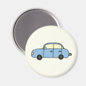 Blaues Cartoon-Auto Magnet (Vorderseite/Rückseite)