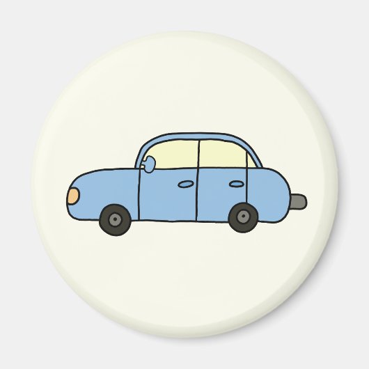 Blaues Cartoon-Auto Magnet (Vorne)