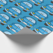 Blaues Cartoon Geschenkpapier (Ecke)