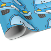 Blaues Cartoon Geschenkpapier (Rolleneckpunkt)