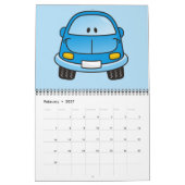 Blaues Cartoon Kalender (Feb 2027)
