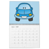 Blaues Cartoon Kalender (Mär 2027)