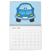 Blaues Cartoon Kalender (Jan 2026)