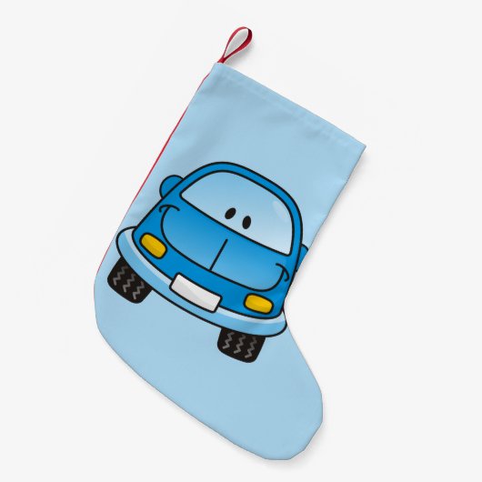 Blaues Cartoon Kleiner Weihnachtsstrumpf (Vorderansicht (hängend))