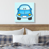 Blaues Cartoon Leinwanddruck (Insitu (Schlafzimmer))