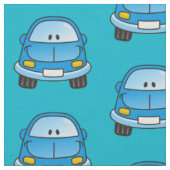 Blaues Cartoon-Muster Stoff (Nahaufnahme)