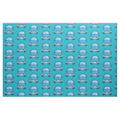 Blaues Cartoon-Muster Stoff (Fat Quarter (45,7 x 55,9 cm))