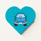 Blaues Cartoon Notizbuch (Rückseite)