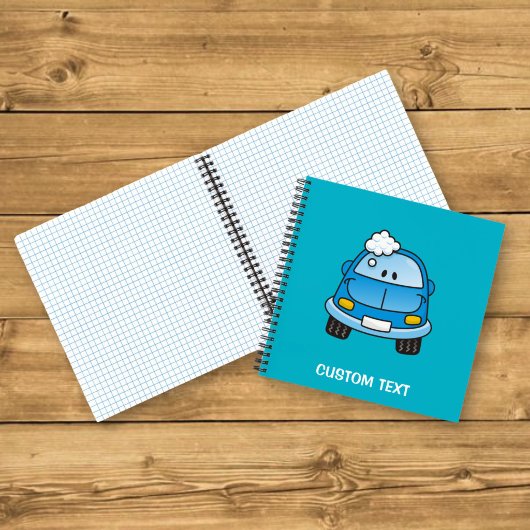 Blaues Cartoon Notizbuch