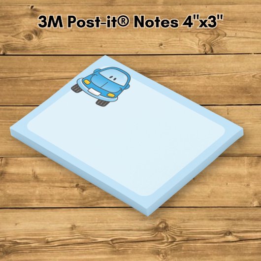 Blaues Cartoon Post-it Klebezettel