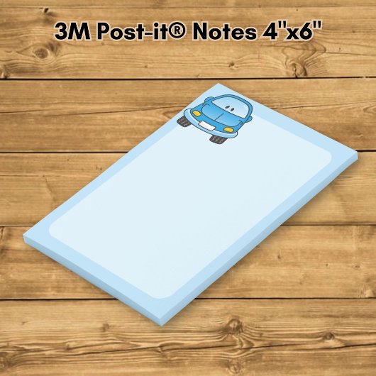 Blaues Cartoon Post-it Klebezettel