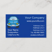 Blaues Cartoon Visitenkarte (Vorderseite)