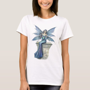 Blaues Celeste Gothic Feen T-Shirt