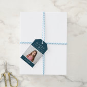 Blaues Chanukka-Geschenk-Anhänger Geschenkanhänger (Mit Garn)