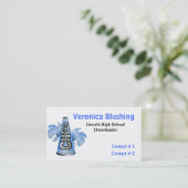 Blaues Cheerleader-Geschäft/Telefonkarte Telefonnummerkarte (Stehend Vorderseite)