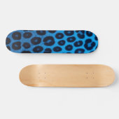 Blaues Cheetah-Druck-Bold-Design Skateboard (Horizontal)