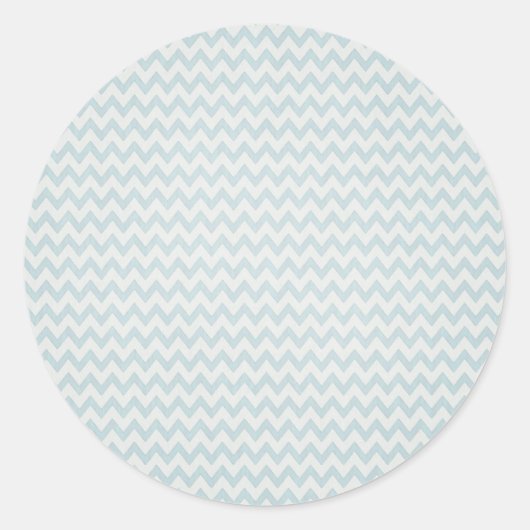Blaues Chevron-Muster Runder Aufkleber (Vorderseite)