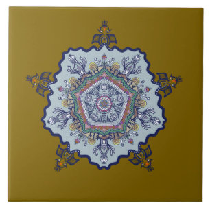 Blaues China-Design. Was sehen Sie Keramikfliese
