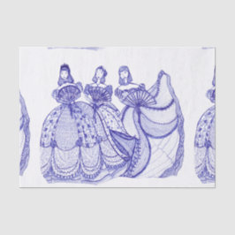 Blaues China-Muster-Seidenpapier Seidenpapier