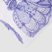 Blaues China-Muster-Seidenpapier Seidenpapier (Ausschnitt)