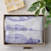 Blaues China-Muster-Seidenpapier Seidenpapier (Geschenk)