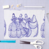 Blaues China-Muster-Seidenpapier Seidenpapier (Handwerk)