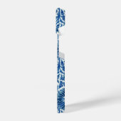 Blaues chinesisches Blumenmuster iPhone Hülle (Linke Seite)