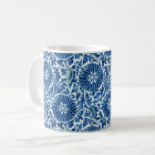 Blaues chinesisches Blumenmuster Kaffeetasse (Vorderseite Links)