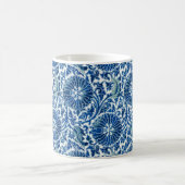 Blaues chinesisches Blumenmuster Kaffeetasse (Mittel)