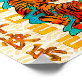Blaues chinesisches Neujahr des Tiger 2022 Poster (Ecke)