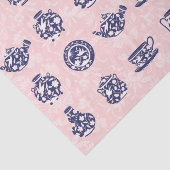 Blaues Chinesisches Porzellangewebe Seidenpapier (Ausschnitt)