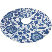 Blaues chinesisches Ziergebirge Polyester Weihnachtsbaumdecke (Schrägansicht)