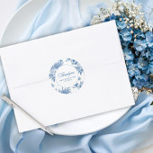 Blaues Chinoiserie-Brautparty Runder Aufkleber