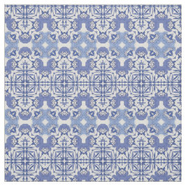 Blaues Chinoiserie-horizontales Wiederholmuster Stoff