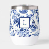Blaues Chinoiserie-Monogramm  (Vorderseite)