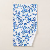 Blaues Chinoiserie-Muster Badhandtuch Set (Handtuch)