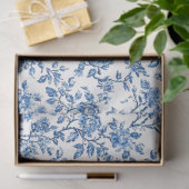 Blaues Chinoiserie-Muster Seidenpapier (Geschenk)