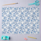 Blaues Chinoiserie-Muster Seidenpapier (Basteln)