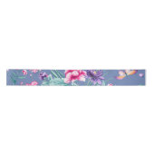 Blaues Chinoiserie-Satin-Band Satinband (Vorderseite)