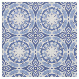 Blaues Chinoiserie-Wiederholkreisdekorationsmuster Stoff