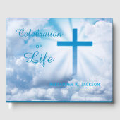 Blaues Christliches Kreuz, Gedenkstätte für weiße Gästebuch (Vorderseite)