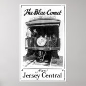 Blaues Comet Train Glossy Poster (Vorne)