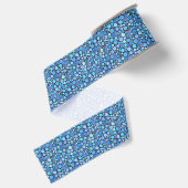 Blaues cooles Blasenmuster Ripsband (Rückseite)