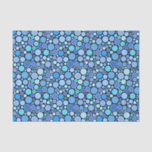Blaues cooles Blasenmuster Seidenpapier