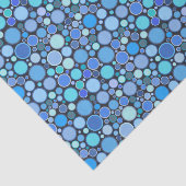 Blaues cooles Blasenmuster Seidenpapier (Ausschnitt)