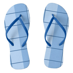 Blaues Cooles geometrisches Muster Badesandalen