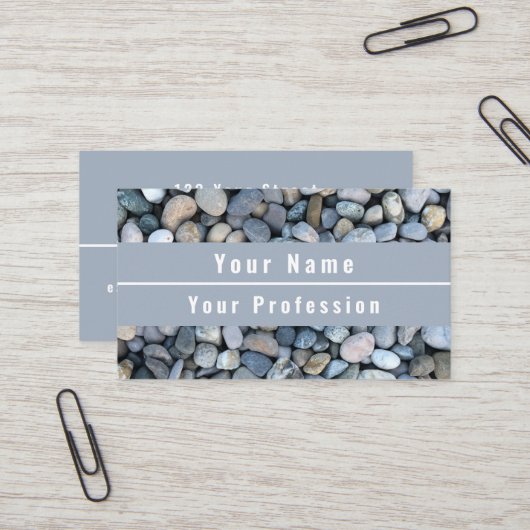 Blaues Cooles Ton Visitenkarte (Vorderseite/Rückseite Beispiel)