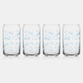 Blaues Coquette Bow Muster Dosenglas (Hinten)